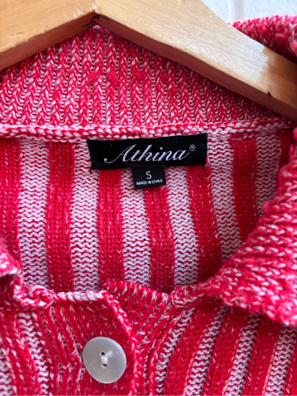 Athina Pink Ribbed Button-Front Crop Top - Picture 5 of 6